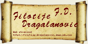 Filotije Dragalanović vizit kartica
